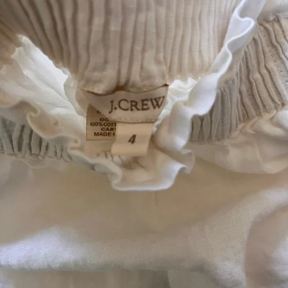 J. Crew 100% linen white mini skirt size 4 - Picture 4 of 6
